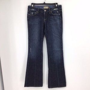 Paige Premium Denim Jeans Laurel Canyon Boot Cut Low Rise Stretch Dark Size 28